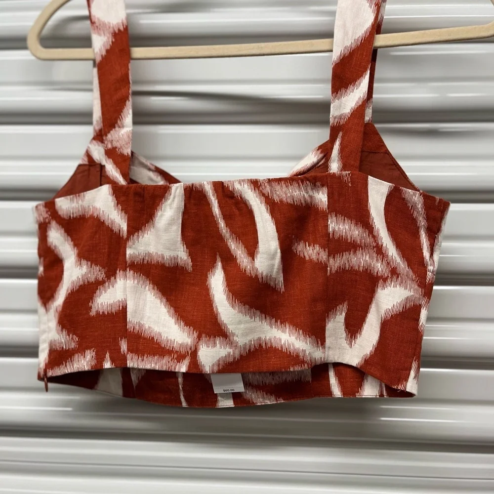 Banana Republic Red and White Tank TopSize 6 - Picture 3 of 5